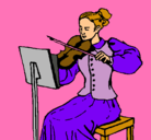 Dibujo Dama violinista pintado por Briana