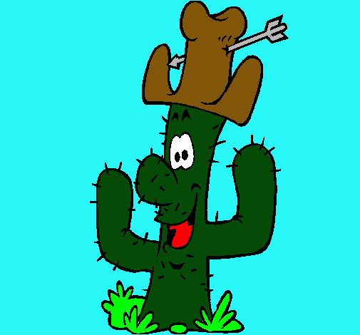 Cactus con sombrero