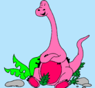 Dibujo Diplodocus sentado pintado por jael12