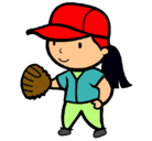 Dibujo Jugadora de béisbol pintado por mateousuga
