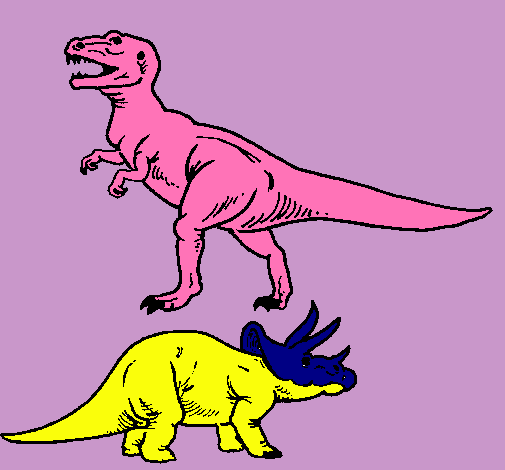 Triceratops y tiranosaurios rex