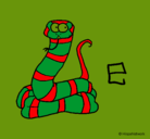 Dibujo Serpiente pintado por laurita