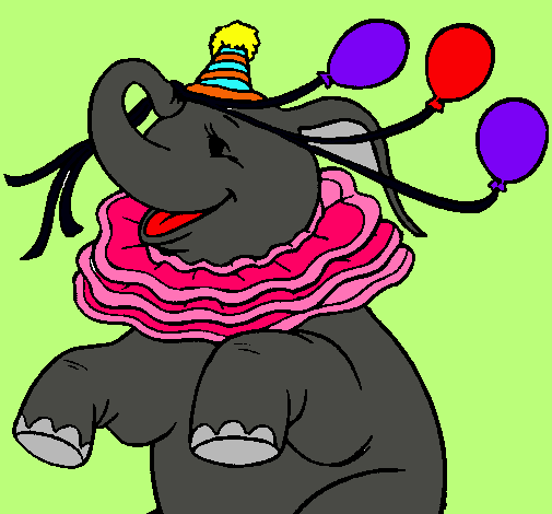 Elefante con 3 globos