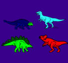 Dibujo Dinosaurios de tierra pintado por leo