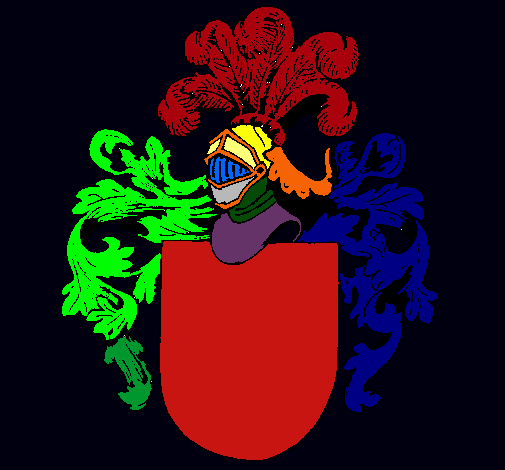 Escudo de armas y casco