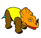 Dibujo Triceratops II pintado por oso
