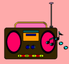 Dibujo Radio cassette 2 pintado por frjejfj