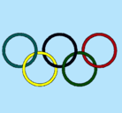 Dibujo Anillas de los juegos olimpícos pintado por silvia