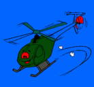 Dibujo Helicóptero pintado por tomi