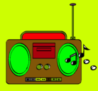 Dibujo Radio cassette 2 pintado por mariaaleja0518