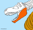 Dibujo Esqueleto tiranosaurio rex pintado por pedro