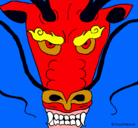 Dibujo Cabeza de dragón pintado por markel