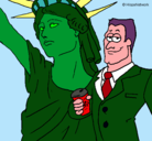 Dibujo Estados Unidos de América pintado por sckipert
