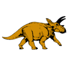 Dibujo Triceratops pintado por mauricio
