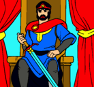 Dibujo Caballero rey pintado por jose