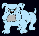 Dibujo Perro Bulldog pintado por adrian