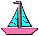 Dibujo Barco velero pintado por LISI