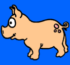 Dibujo Cerdo pintado por adrian