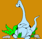 Dibujo Diplodocus sentado pintado por alexis
