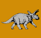 Dibujo Triceratops pintado por brian