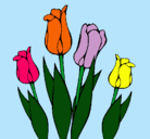 Dibujo Tulipanes pintado por adnama