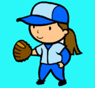 Dibujo Jugadora de béisbol pintado por djieling