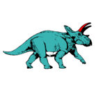 Dibujo Triceratops pintado por goku