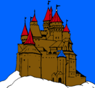 Dibujo Castillo medieval pintado por eena