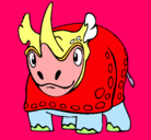 Dibujo Rinoceronte pintado por sicodelicabella