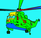 Dibujo Helicóptero al rescate pintado por gotsi