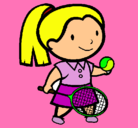 Dibujo Chica tenista pintado por Uxia