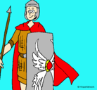 Dibujo Soldado romano II pintado por mihombreguapo.com