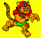 Dibujo Jugador tigre pintado por king
