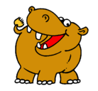 Dibujo Hipopótamo pintado por mario
