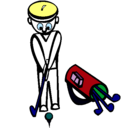 Dibujo Jugador de golf II pintado por dianajazmin