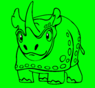 Dibujo Rinoceronte pintado por alesandroandres