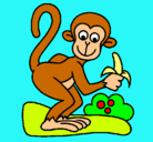 Dibujo Mono pintado por lokito