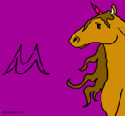 Dibujo Unicornio pintado por barbara