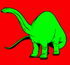 Dibujo Braquiosaurio II pintado por foco