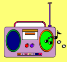 Dibujo Radio cassette 2 pintado por fiore