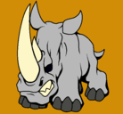 Dibujo Rinoceronte II pintado por osmar