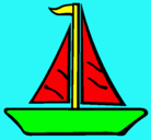 Dibujo Barco velero pintado por daniela