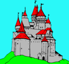 Dibujo Castillo medieval pintado por edu