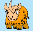 Dibujo Rinoceronte pintado por GIAN