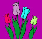 Dibujo Tulipanes pintado por sarahi