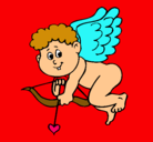 Dibujo Cupido pintado por ferrerpinedaanamayra