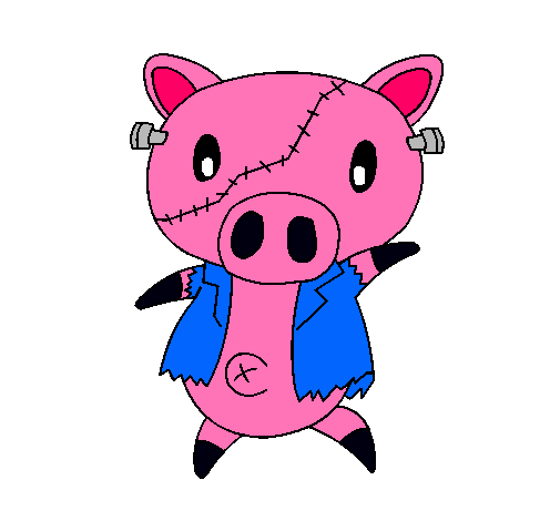 Cerdito graffiti frankensteint