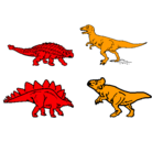 Dibujo Dinosaurios de tierra pintado por nicolas