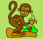 Dibujo Mono pintado por goku