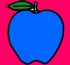 Dibujo manzana pintado por alexa